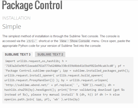 Package Control